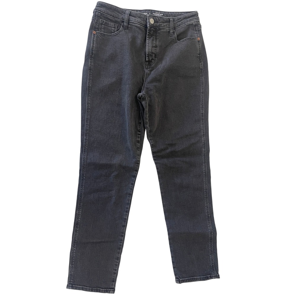 Old Navy High-Rise Vintage Slim Jeans Washed Black‎ Size 6 Secret-Smooth Pockets